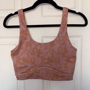 Wilo The Label Contour Floral Sports Bra Pink Size L